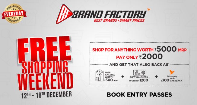free shopping weekend offer