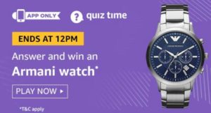 Amazon Quiz Answers Today 27 July 2019 