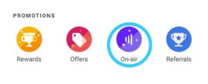 Google Pay On Air Promotion Tab