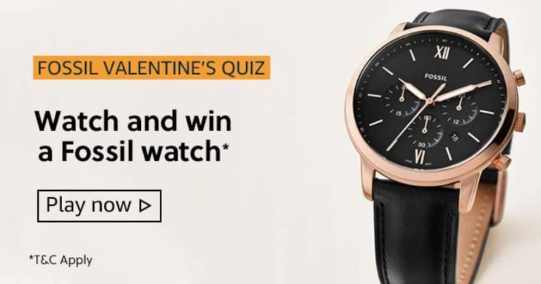 Amazon Fossil Valentine Quiz