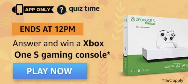 Amazon Quiz Answers Win Xbox One S Gaming console