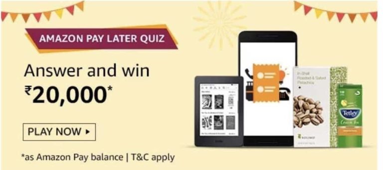 Amazon Pay Later Quiz Win Rs 20000