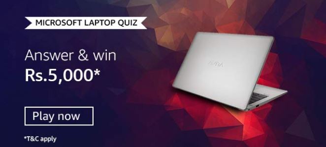 Amazon Microsoft Laptop Quiz Answers