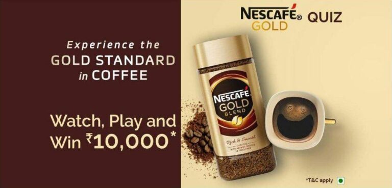 Amazon Nescafe Gold Quiz Answers