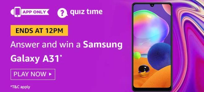 Amazon Quiz Answers Samsung Galaxy A31