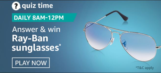 Amazon Quiz Ray Ban Sunglasses Answers Today