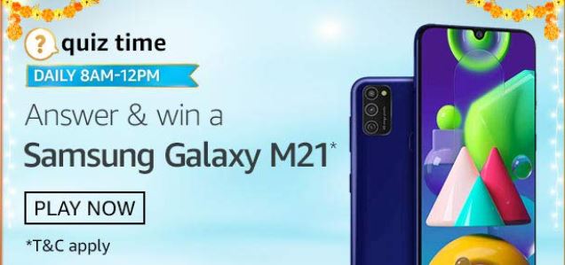 Amazon Quiz Samsung Galaxy M21 Answers