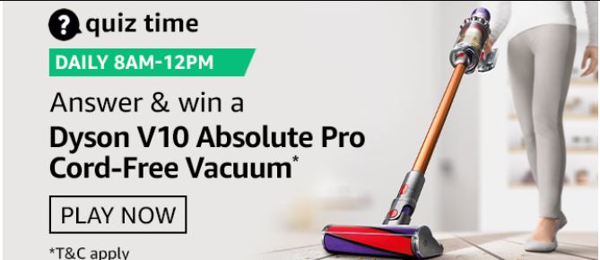 Amazon Quiz Dyson V10 Vacuum