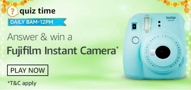 Amazon Quiz Fujifilm Instant Camera Answers