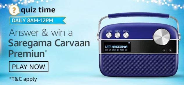 Amazon Quiz Saregama Carvaan Premium Answers