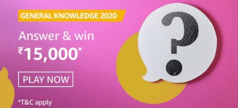 Amazon General Knowledge 2020 Quiz Answers