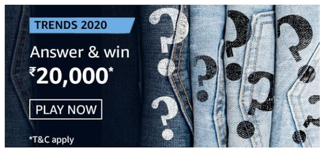 Amazon Trends 2020 Quiz Answers Win