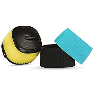 Amkette Trubeats Pixie Portable Mini Bluetooth Speaker with Mic and Multi Color Swappable Silicone Sleeves  Black  AllTrickz.jpg