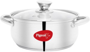 Pigeon Special Stainless Steel Belly Casserole 20cm with Glass Lid Cook and Serve Casserole 200 ml  AllTrickz.jpg