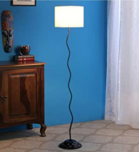 tu casa Ntu 05 Off White Cotton Shade Floor lamp with Metal Base Holder Type b 22  Bulb not Included  AllTrickz.jpg