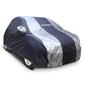 Amazon Brand   Solimo Renault Kwid UV Protection   Dustproof Car Cover  Dark Blue   Silver  AllTrickz.jpg