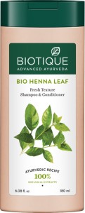 BIOTIQUE Bio Henna Leaf Fresh Texture Shampoo   Conditioner 180 ml 180 ml  AllTrickz.jpg